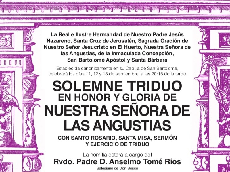 Cartel Función Ntra. Señora de las Angustias 2025